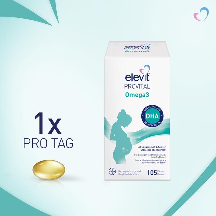 Produktbild Elevit Provital Omega3 (105 Stück, Kapseln, 132 g)