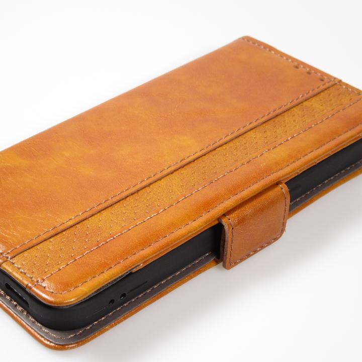 Image du produit PhoneLook Etui cuir Flip Wallet en cuir véritable avec stripe design et compartiment à cartes (Apple iPhone 13)