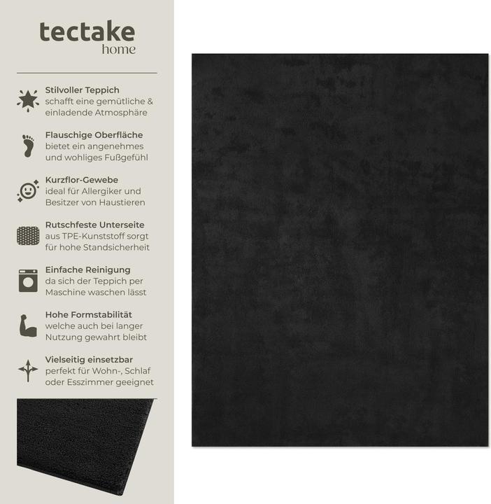 Produktbild tectake Kurzflorteppich Soft Zone (140 x 200 cm)
