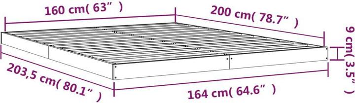 Actual product image VidaXL Bett Kiefer (160 x 200 cm)