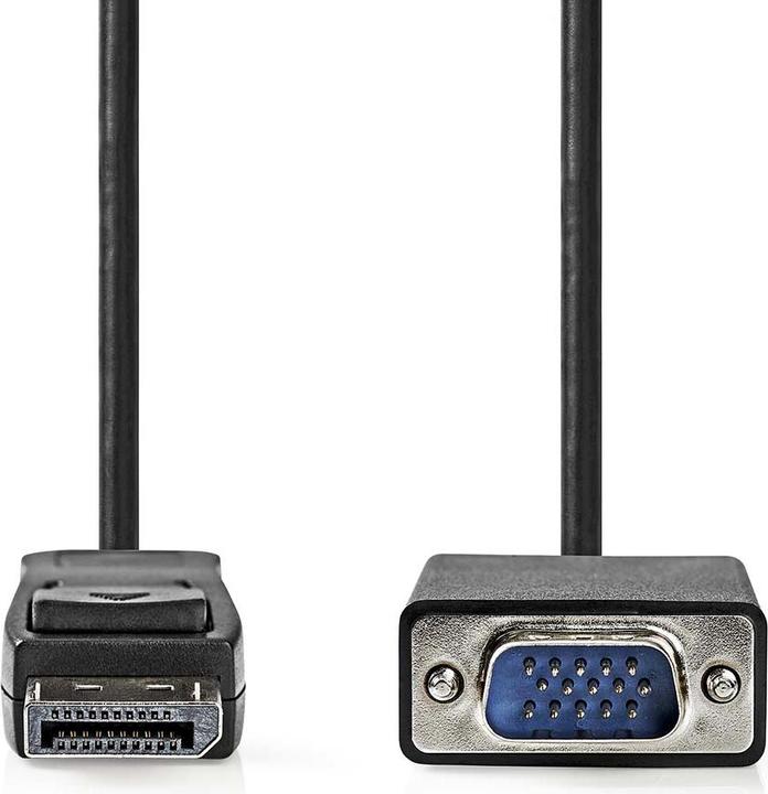Immagine prodotto Nedis Cavo VGA | Spina DisplayPort | Spina VGA | Nichelato | Risoluzione massima: 1080p | 2.00 (2 m, VGA, DisplayPort)