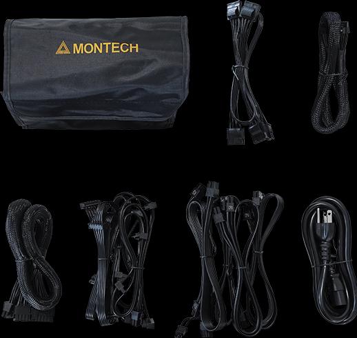 Actual product image Montech Titan 1000W - 80 PLUS & Cybenetics Gold, modular, PCIe 5.0 - 1000 Watt (1000 W)
