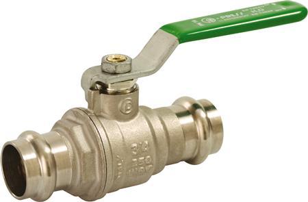Actual product image Pettinaroli Tea coated press ball valve 15x15 mm press/press with steel handle. V + M shells