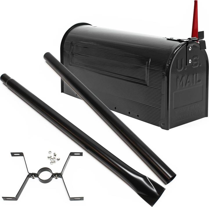 Produktbild Wiltec Set US Mailbox 180x220x480mm amerikanischer Briefkasten Ständer