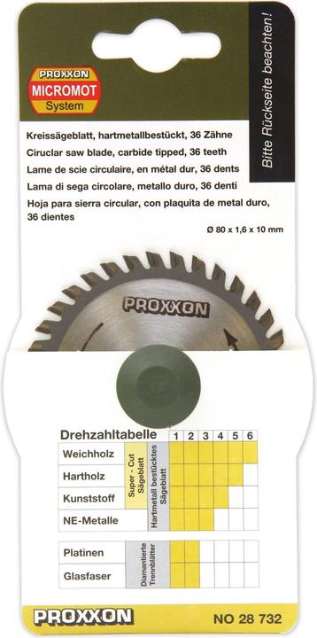 Produktbild Proxxon Kreissägeblatt 36Z
