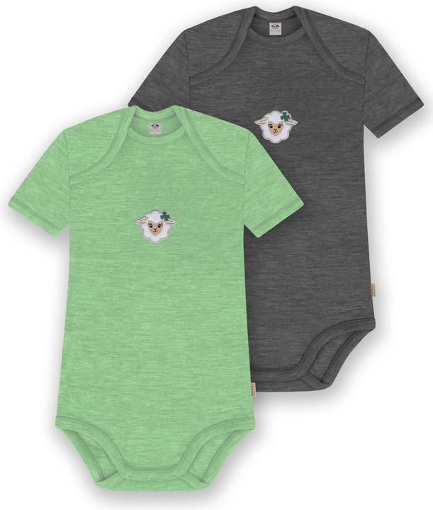 Normani 2er Set Baby Merino Body Kurzarm „Tauranga" - 9297