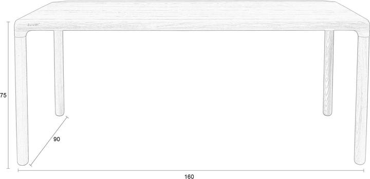 Produktbild Zuiver Storm Table 160x90 Natural (160 x 90 cm)