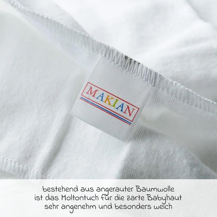 Image du produit Makian Draps en molleton Lot de 5 draps en molleton 80 x 80 - Blanc (80 cm, 80 cm)