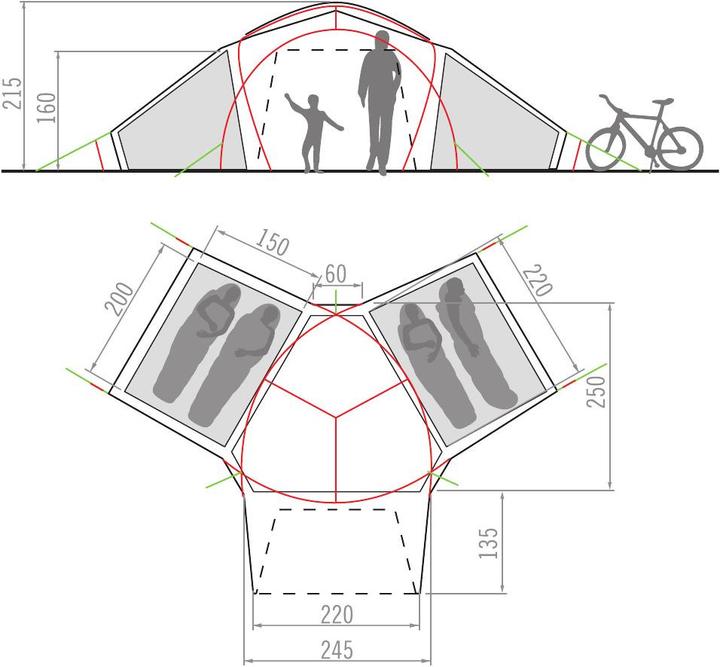 Produktbild Vaude Badawi (Kuppelzelt, 13 kg, 4 Personen)