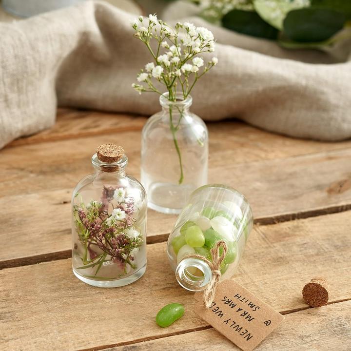 Image du produit The twiddlers Bouteille en verre avec bouchon en liège (Ø 4 x 8 cm)