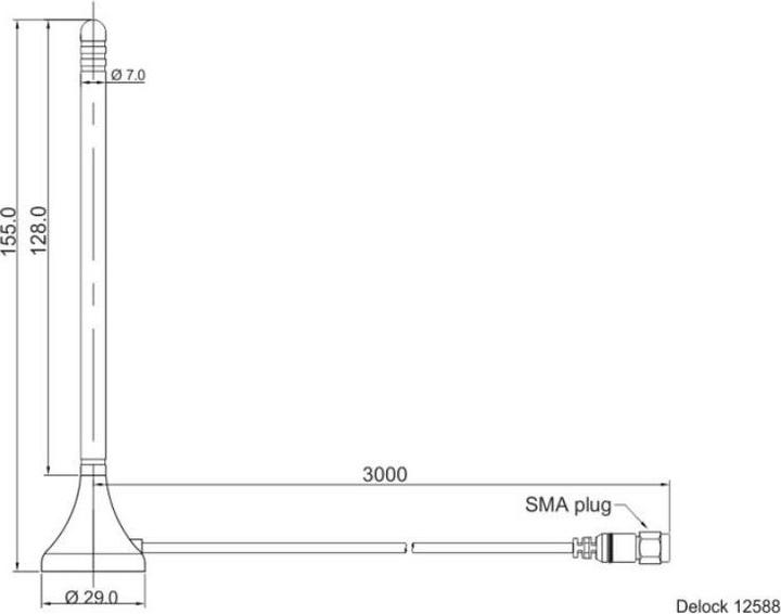 Produktbild Delock LTE Antenne (3G, GSM)