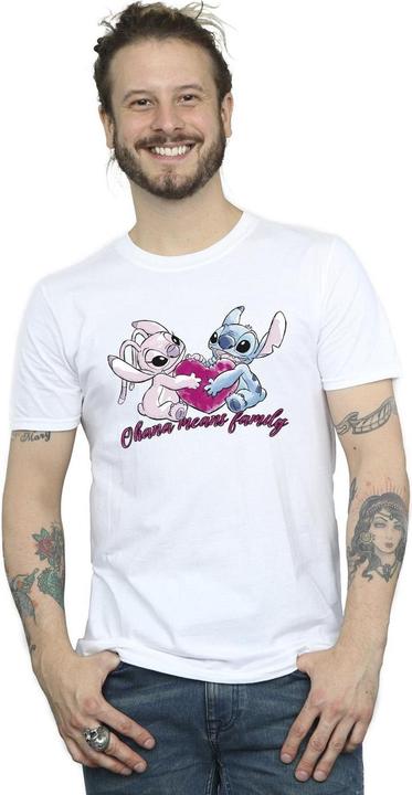 Image du produit Disney - T-shirt LILO AND STITCH OHANA HEART WITH ANGEL - Homme (3XL)