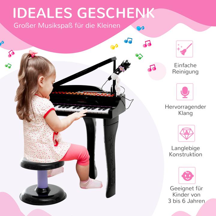 Actual product image Homcom Children piano with microphone (English, German)