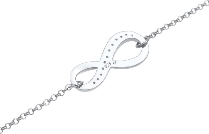 Produktbild Elli mit Infinity Symbol und Zirkonia Kristallen (18 cm, Sterling Silber)