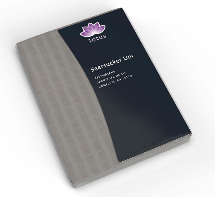 Produktbild Lotus Bettwaren Bettwäsche Satin Seersucker uni (Kopfkissenbezug, 50 x 70 cm)