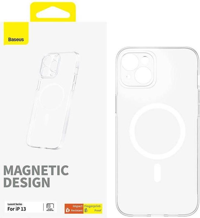 Baseus Magnetic Mobile Phone Case for iP 13 OS-Lucent Series (Clear) (Apple iPhone 13)