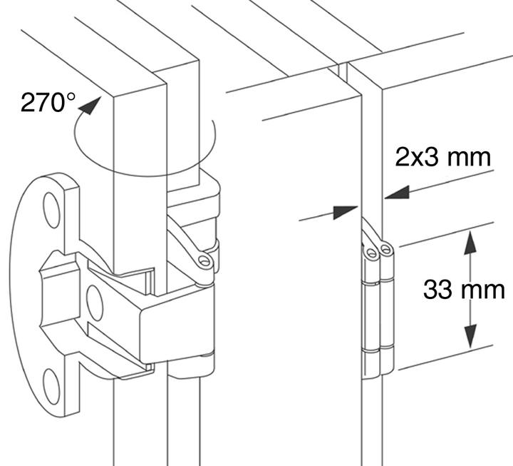 Actual product image Prämeta Einachs-Topfbänder