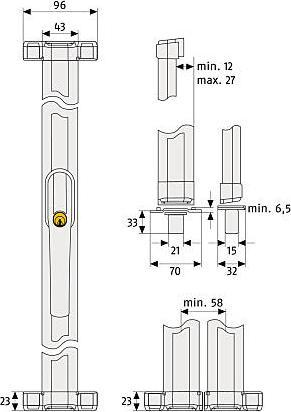 Immagine prodotto Abus Serratura a barra per finestrino radio Secvest FOS 550 E - AL0125 (marrone)
