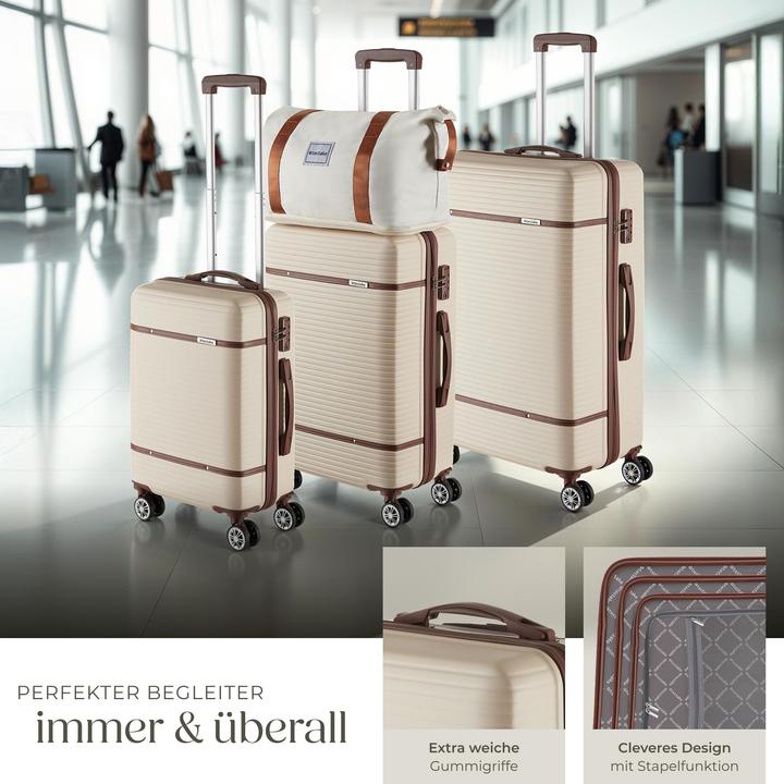 Produktbild tectake Reisekofferset Madison, 13-teilig, TSA-Schloss (92 l)
