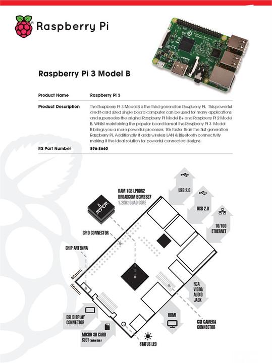 Produktbild Raspberry Pi 3 Model B