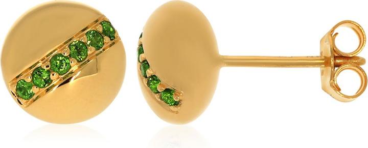 Produktbild Xen Ohrstecker mit 12 Chromdiopside ca. 0,26 ct. vergoldet (925 Sterling Silber)