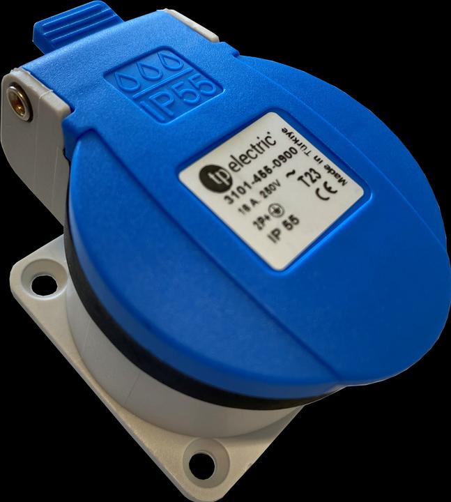 PCE Presa con contatto di terra Swiss Standard T23 16A IP55 (blu)