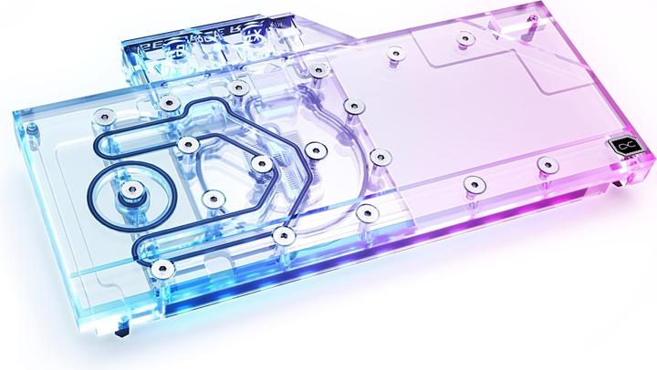 Actual product image Alphacool Ice Block Aurora GPX-N RTX 3070 with Backplate Reference - Acrylic + Nickel