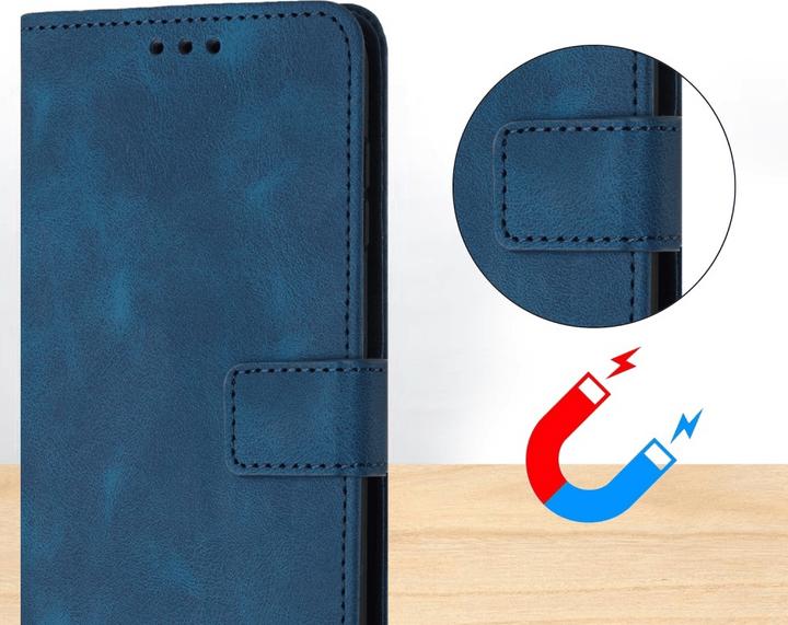 Actual product image Cover-Discount Galaxy A55 - Suede look case in vintage design (Samsung Galaxy A55)