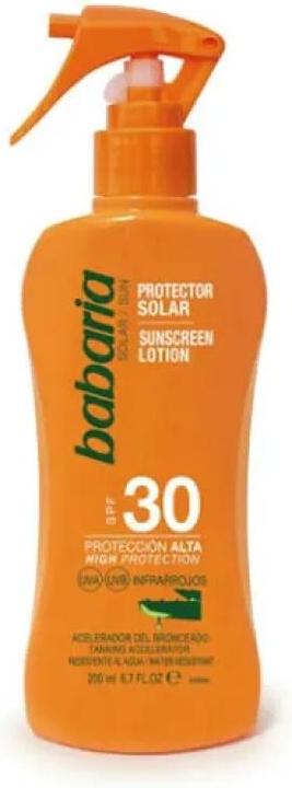 Produktbild Babaria Aloe Vera Body Lotion SPF30 200ml - Schwarz - Only UK (Sonnenlotion, SPF 30, 200 ml, 200 g)