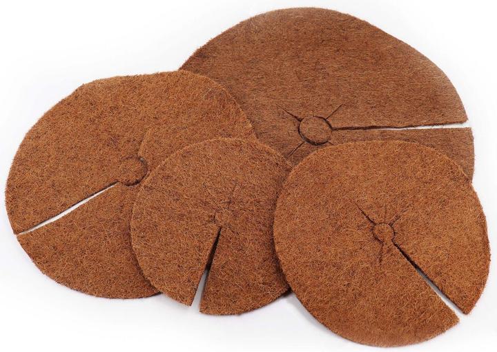 Immagine prodotto Aquagart 4 Kokos Mulchscheiben 30cm Kokofasermatte Kokosfaser Pflanzenschutzmatte Kokos