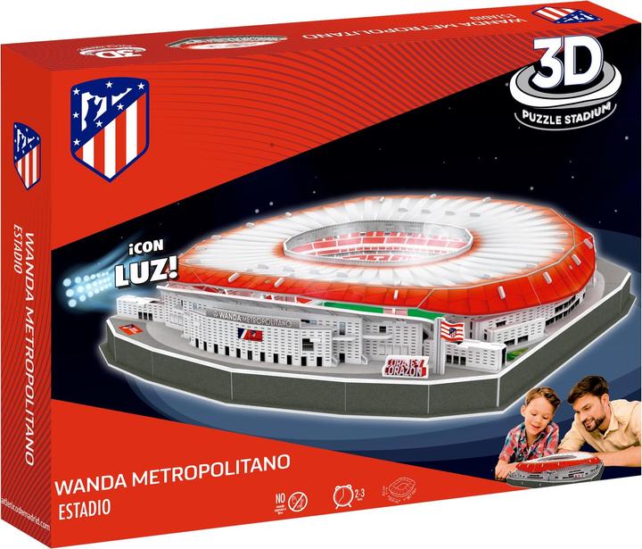 Produktbild Eleven Force Atlético Madrid Stadion 3D Puzzle mit LED Licht / Atlético Madrid Wanda Metropolitano Stadion LED 3D (101 Teile)