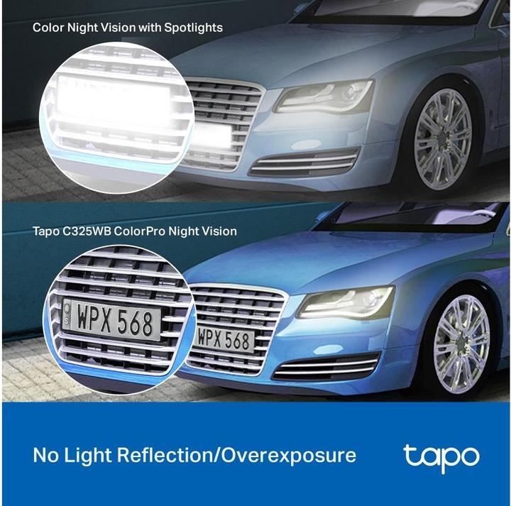Produktbild TP-Link Tapo C325WB 4MP QHD Outdoor Kamera ColorPro MicroSD (2688 x 1520 Pixel)