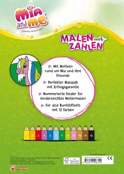 Actual product image Ravensburger Mia and me: Painting by numbers