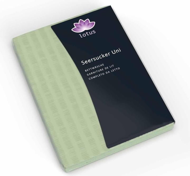 Image du produit Lotus Bettwaren Parure de lit en satin seersucker uni (Housse de couette, 240 x 240 cm)