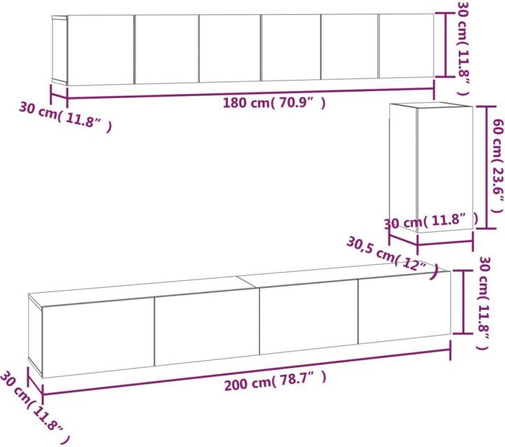 Produktbild VidaXL Harlan (60 x 30 x 30 cm)