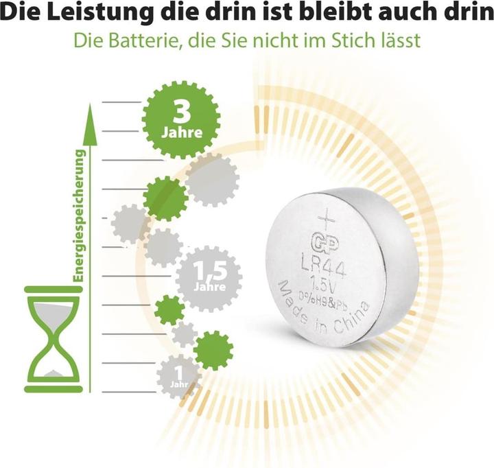 Productafbeelding GP Batteries Alkalische (10 Pcs., LR44, 105 mAh)