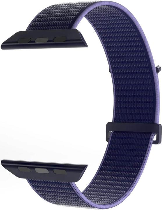 Actual product image Puro Nylon Sport - Pasek do Apple Watch 42/44/45/49 mm (Granatowy) (45 mm, 44 mm, 42 mm, 49 mm, Metal, Nylon)