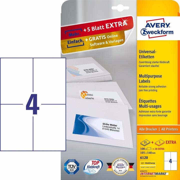 Produktbild Avery Universal-Etiketten