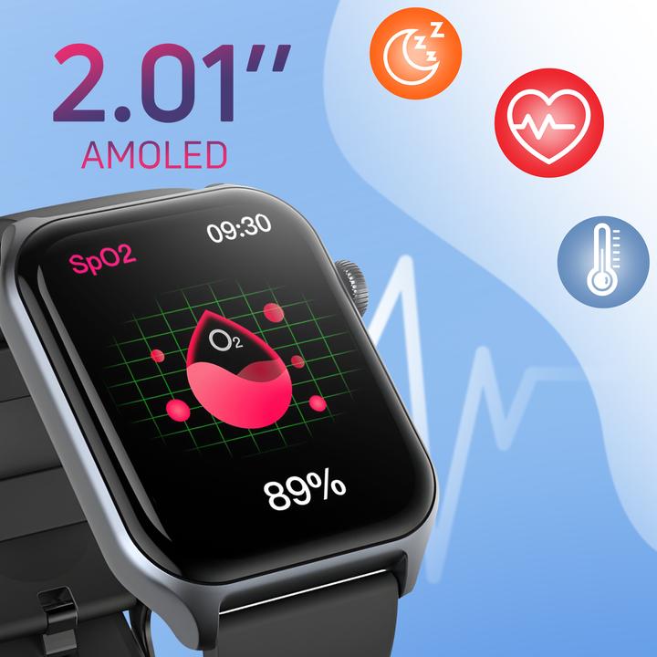 Actual product image Riversong smartwatch Motive 9E space gray SW905 AMOLED