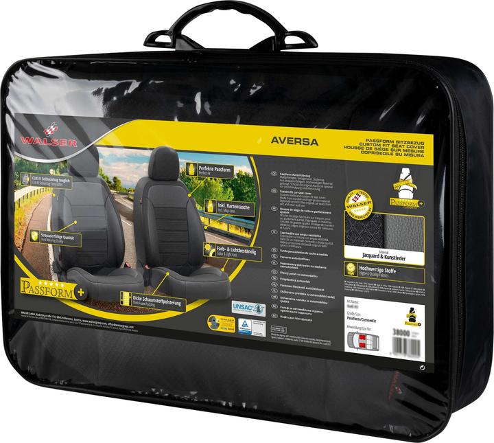 Image du produit Walser Housse de siège pour VW Tiguan (5N) 09/2007-07/2018, 2 housses de siège individuelles