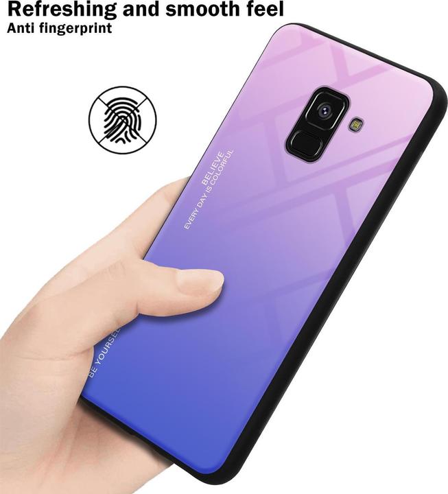Image du produit Cadorabo Couverture en verre TPU 2 couleurs (Samsung Galaxy A8 (2018))