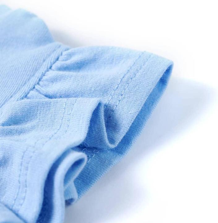 Produktbild VidaXL Kinder-T-Shirt mit Rüschenärmeln Hellblau 128,Material (128)