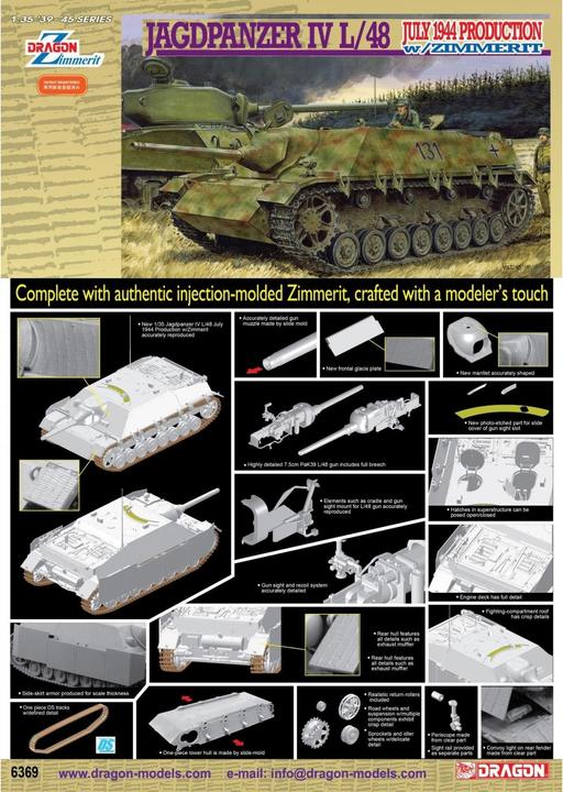 Actual product image 1:35 Jagdpz.IV L/48 July'44 Prod.w/Zimm.