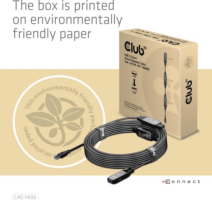 Immagine prodotto Club 3D USB A – USB A (15 m, USB 3.2)