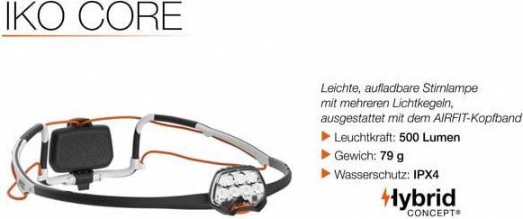 Actual product image Petzl Iko Core Headlamp (500 lm)