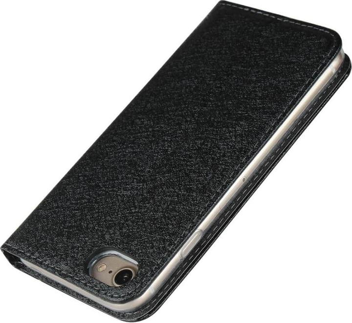 Produktbild Cover-Discount iPhone SE / 8 / 7 - Silk Texture Flip Case schwarz (Apple iPhone SE (2nd Gen), Apple iPhone 8, Apple iPhone 7)