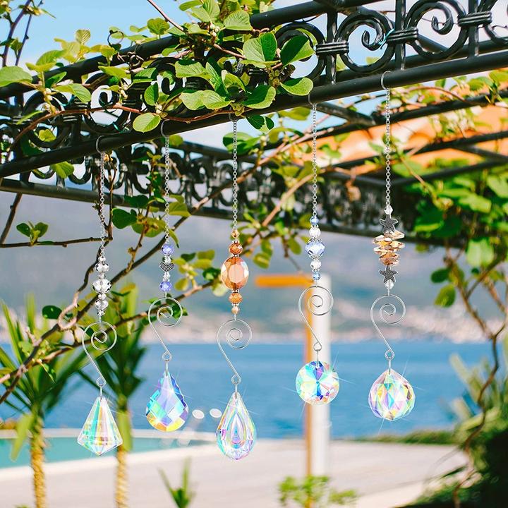 Image du produit Esmée Cristal Décorations de fenêtre Arc-en-ciel Carillon Set de 9 pièces
