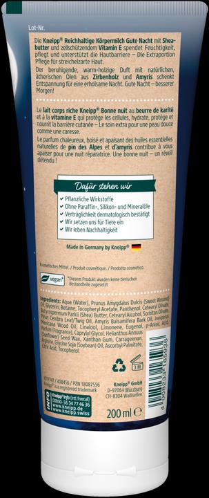 Actual product image Kneipp Rich Body Milk Good Night (Body milk, 200 ml)
