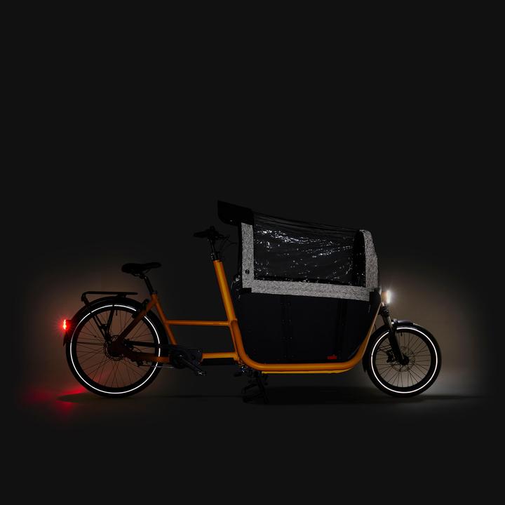 Actual product image Btwin E-cargo bike Cargobike Long John F900E Family yellow