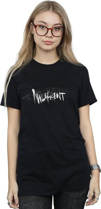 Actual product image Disney Womens/Ladies Maleficent Mistress Of Evil Wings Silhouette Cotton Boyfriend T-Shirt (S)